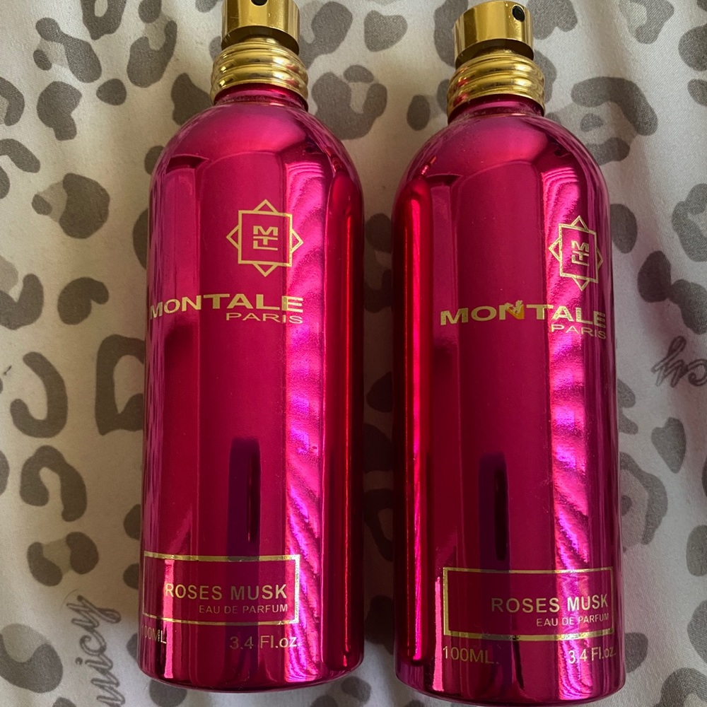 Two bottles of montale roses musk